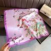 European American 70cm Small Square Imitation Silk Scarf - Printed Versatile Headscarf/Neck Protector