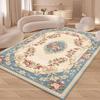 Europäischer Retro Floral Großer Teppich für Wohnzimmer Luxus Dekor Teppich Rutschfest Schlafzimmer Ankleidezimmer Waschbare Weiche Matte