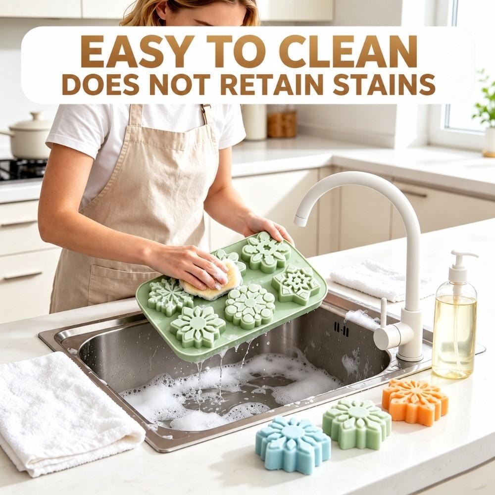 Non-Stick Christmas Snowflakes Mold Heat-Resistant Mousse Cake Mold  Kitchen Bakeware