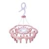 Versatile Plastic Clothing Drying Rack With 24 Clips For Efficient Air Drying