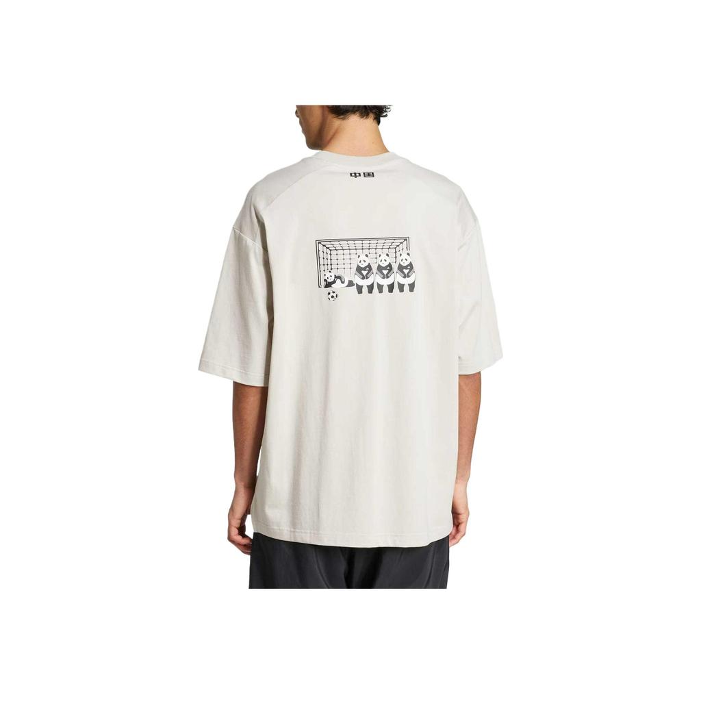 adidas Panda Goal T Logo Print Sports Casual Crew Neck Short Sleeve T-Shirt Unisex Tops Miracle-Bauxite-Brown JZ3271