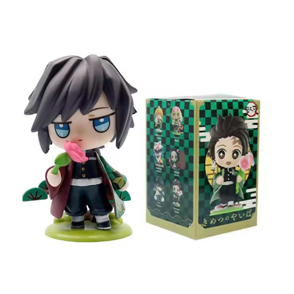 Anime Demon Slayer Modell Tanjiro Kamado Nezuko Cartoonfigur PVC Modell Ornament Kind Weihnachts- Halloween-Geschenk