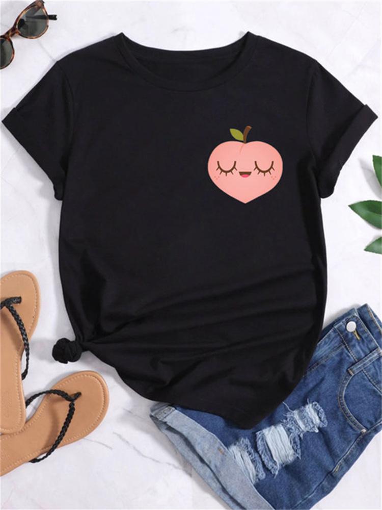 Maycaur Nieuwe Zomer Grappige Watermeloen Fruit Print Dames T-shirt Harajuku Witte T-shirts Cartoon Casual Dames Tops Vrouwelijke Kleding