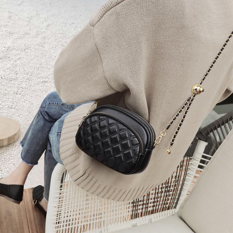 Bag women's summer new fashion trendy messenger bag shoulder leather women's bag original niche versatile chain bag