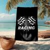 Ultrazachte Strandhanddoek met Racethema, Ideaal voor Zwembad - Kamperen, Duiken - Perfect Reis Essentieel, Levendige Strandhanddoek.