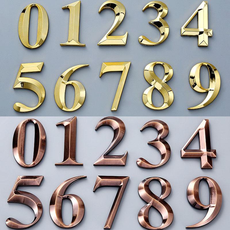 House Hotel Door Address Digits Sticker Modern Number Number Plate 1Pcs Sign