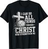 I Can Do Things Through Christ Volleyball Christian Graphic T-Shirt