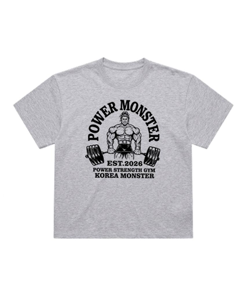 KOREAMONSTER Km30 Vintage Classic Monster Oversized Short Sleeve T-Shirt Black