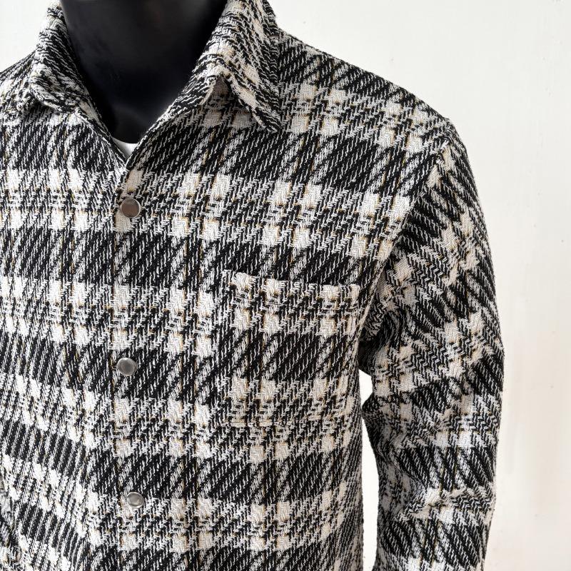 Men S Loose Fit Plaid Jacket Korean Style Fashion Casual Outerwear