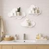 Wooden Floating Shelf Durable Wall Shelf Display Home Decorative Cloud Shape Shelf Kitchen