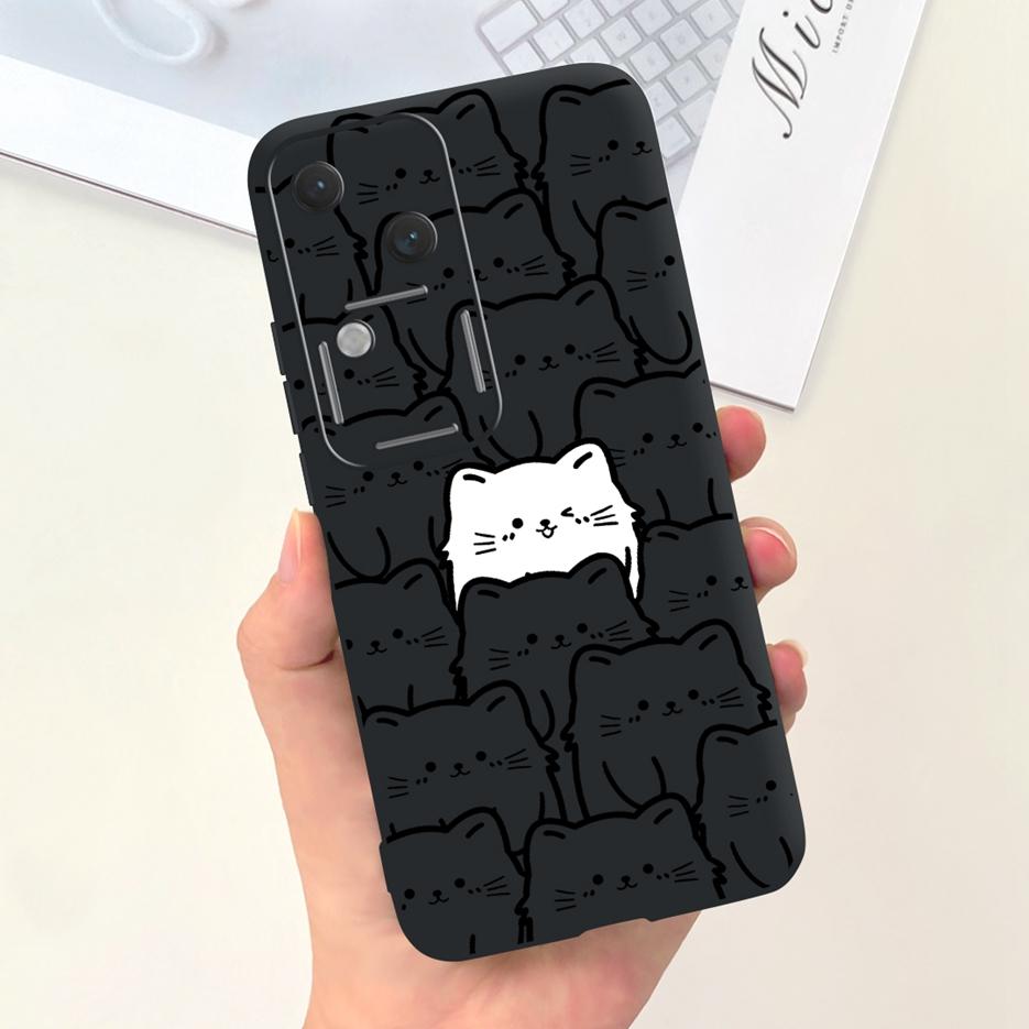 For Vivo V30 Pro Case V2319 Cute Fashion Cartoon Back Cover 6.78'' Soft Silicone Phone Case For Vivo V30 V 30 Pro VivoV30 Bumper