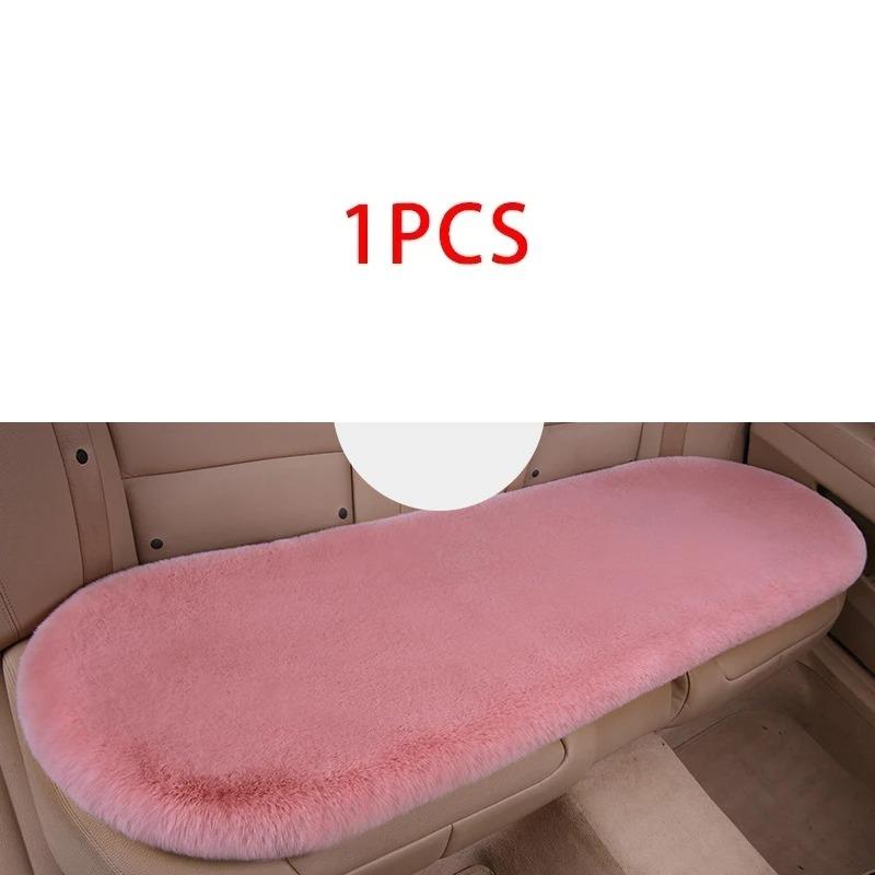 Pernă de Scaun Auto Blană de Iepure Plusată Căldură de Iarnă Lână Groasă Pătrat Pernă Multicoloră pentru Șoferul Principal sau Copilot Husă Universală
