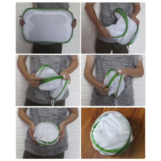 Foldable Butterfly Cage Pop-up Mesh Tent with Zipper Door Butterfly Habitat Cage Insect House for Raising Caterpillars And Butterflies