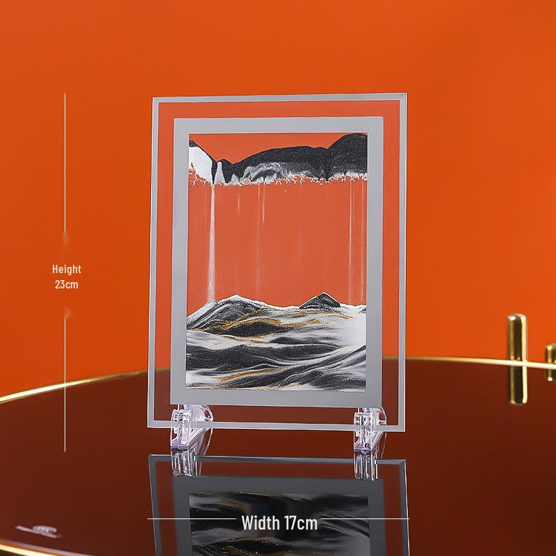 Creative 3D Quicksand Hourglass: Liquid Motion Desktop Decor & Unique Gift