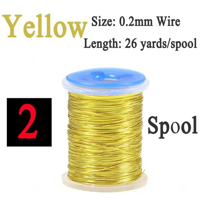 Bimoo 0.2mm 12 Colors Fly Tying Copper Wire Body Weighted Lure Material Great for Nymphs Copper John Streamers Dubbing Buzzers