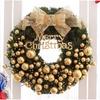 Christmas Wreath 30CM40cm Rattan Wreath Door Hanging Shopping Mall Hotel Window Christmas Decorations
