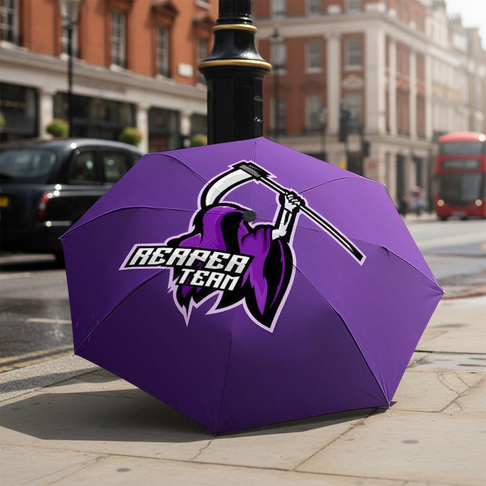 1 PC Automatic Folding Umbrella-Melbourne Storm Pattern, Portable & Foldable Design with 8 Ribs, Christmas Birthday Gifts
