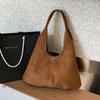 Neue Retro-Wildleder-Einfache Lässige Henkeltasche Damen Mode Fauler Tragetasche Umhängetasche Bequem und Vielseitig Textur Pendeltasche