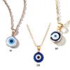 Necklace for Women Blue Turkish Golden Chain for Evil Eye Necklace