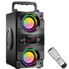 40W(60W Peak) Portable Bluetooth Speakers with Subwoofer Wireless Stereo Rich Bass Boombox with LED Lights