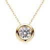 New 1 Carat Real Moissanite Pendant Necklace Plating 18K Gold S925 Sterling Silver Sparkle Gemstone Jewelry Pass Diamond Test
