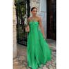 Women's Clothing Sweet and Sexy Suspender Tube Top Pleated Pendulum Dress Solid Color Women