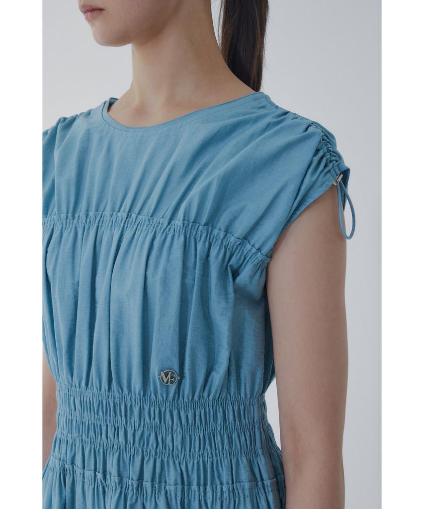 Bobeu Voluminous Shirred Long Dress_Blue 7156237002