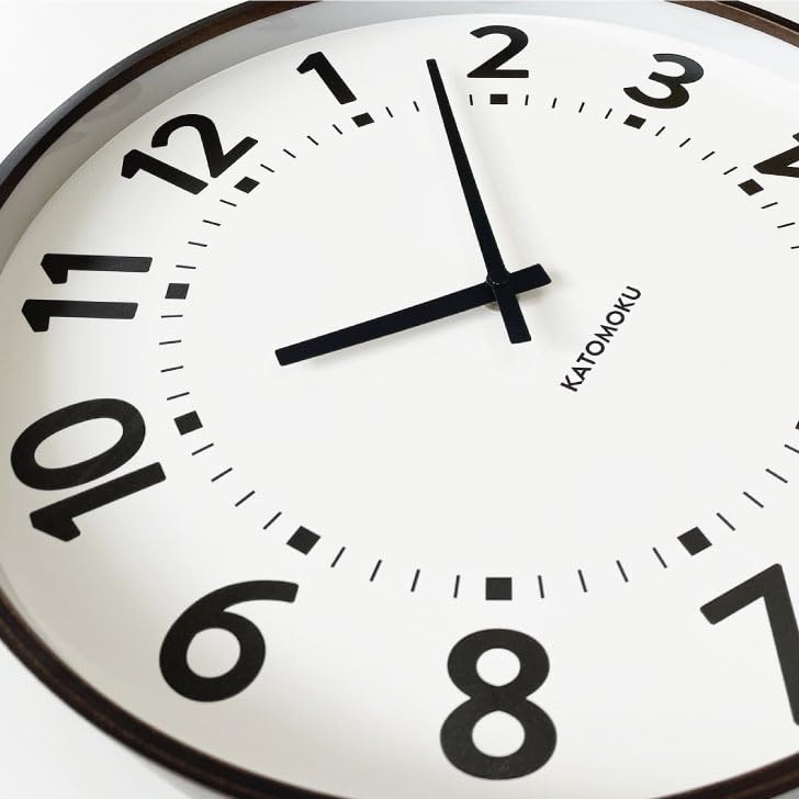 KATOMOKU Plywood Clock 17 Brown Wall Clock Sweep Movement Diameter km-106BRRCS 36.2cm (SKP Radio-Controlled Clock)