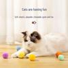 Cat Toy: Bite-Resistant Silent Plush Ball Teaser Wand for Self-Play and Boredom Relief