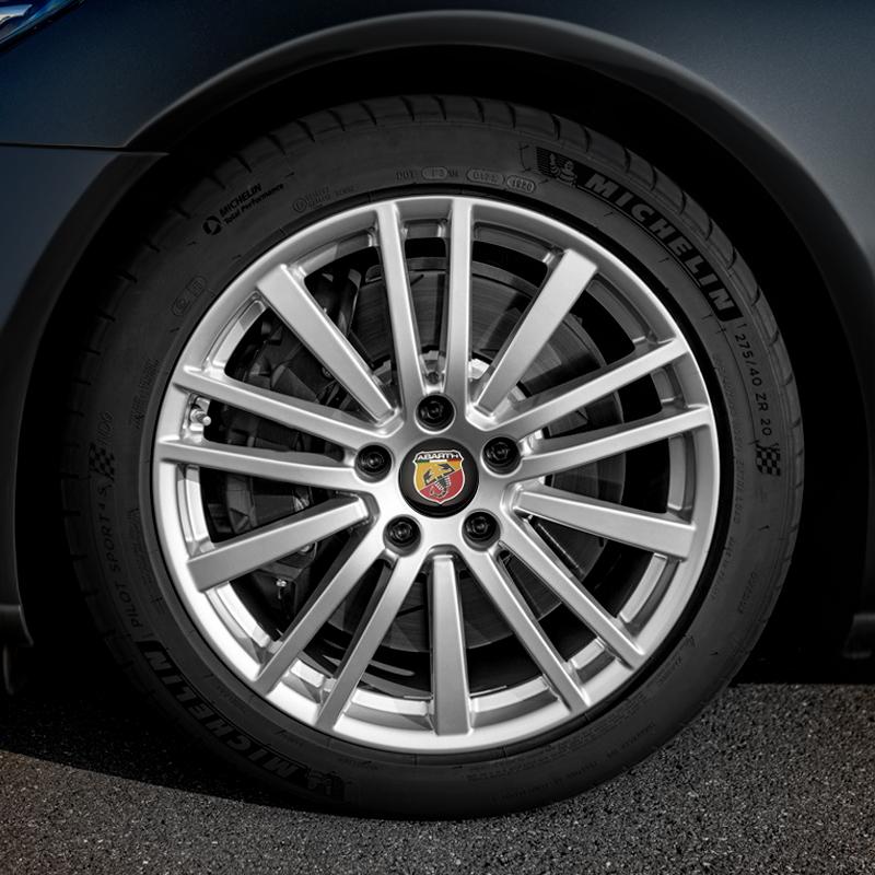 4 stk 56 mm Bilemblem Hjulkapsel Klistremerker For Abarth 500 Grande Stilo Punto Astra Bravo Dekksenterdeksel Merke Dekal
