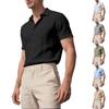 Herren Sommer Leinen Kurzarmhemd Lässig Atmungsaktiv Knopfhemd Urlaub Strand Sommer Tops Mit Taschen