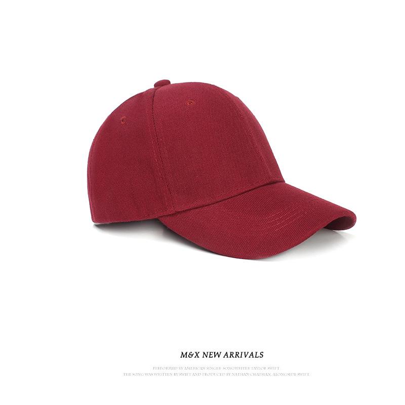 Peaked Cap Men's Big Head Circumference Solid Color Hat Women's Seasonal Versatile Light Board Wide Brim Deep Top Baseball Cap