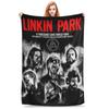 Flannel Throw Blanket L-Linkin Rock Park Warm Plush Blankets Soft Bedding for Bed Living Room Home Picnic Couch
