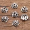 Antique Silver Flower Spacer Beads: Multi-Style, Hollow Design for DIY Bracelets & Necklaces