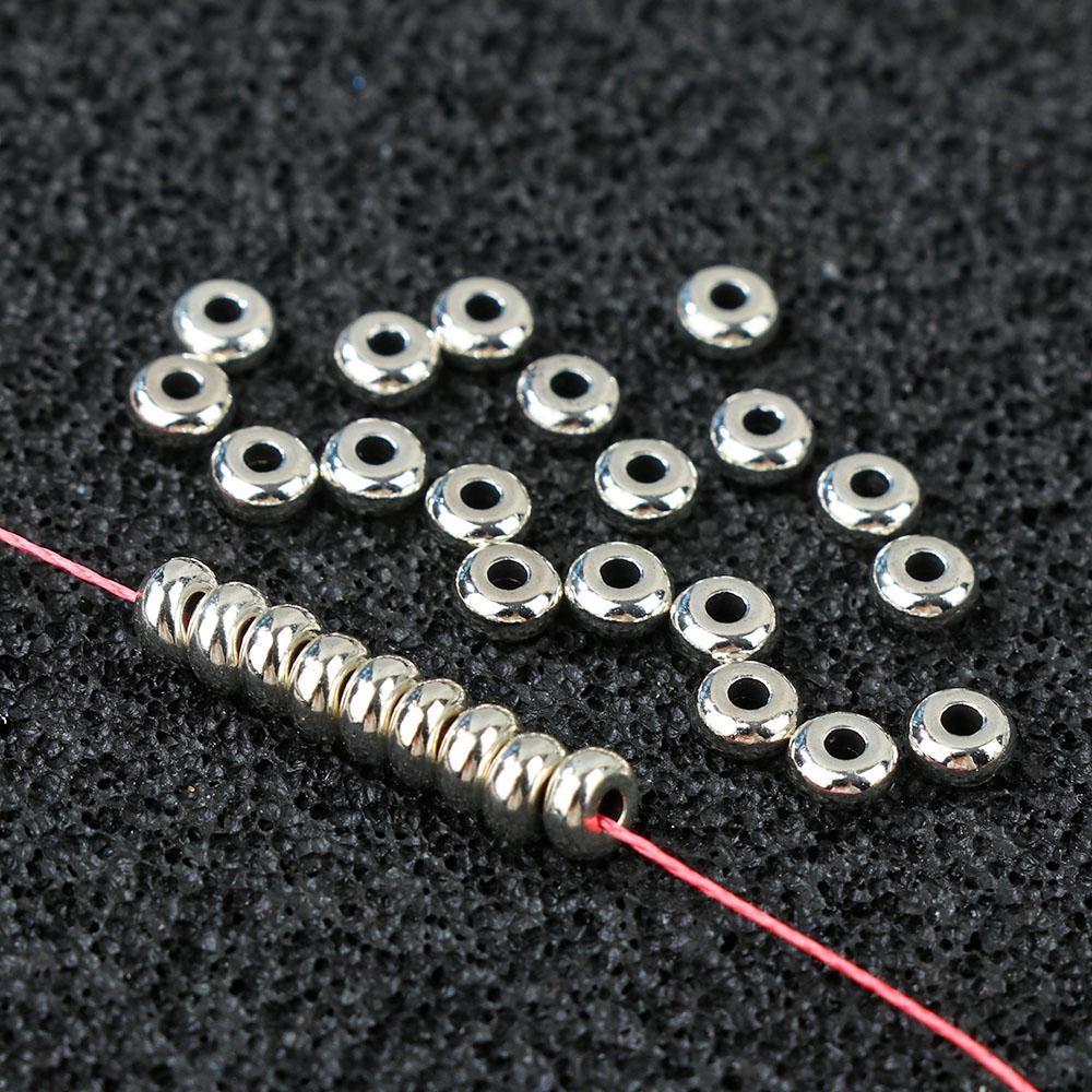 100pcs/set Round Stainless Steel Crafts Jewelry Making Spacer Beads Bracelet Components DIY Tool