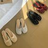 2025 Nouă Colecție de Vară Pantofi Femei Mules cu Fundă Papuci Pantofi Modă Pantofi cu Vârf Acoperit Pantofi Casual Stil Stradă Mules
