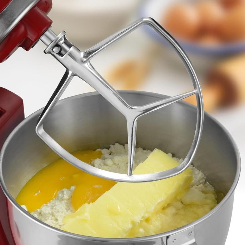 Heavy Duty Stainless Steel Flat Beater Replacement for 7QT Bowl Lift Stand Mixer Easy Attachment Accessories