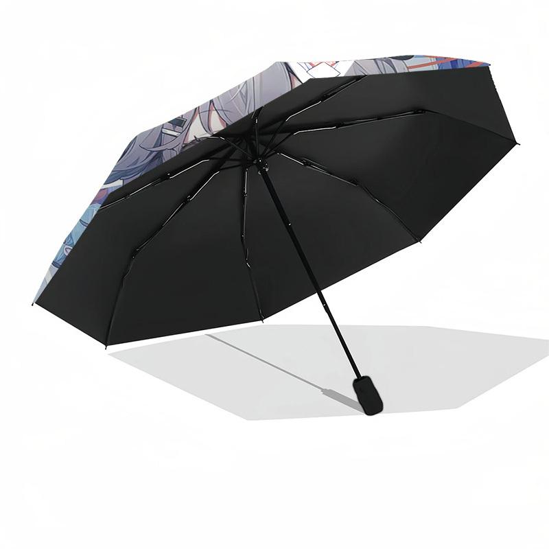 1pc Outdoor Umbrella with Anime Character Design - Automatic Opening/Closing, Portable 3-Fold Design, 8-Bone Iron Frame - Perfect Gift for Fans,