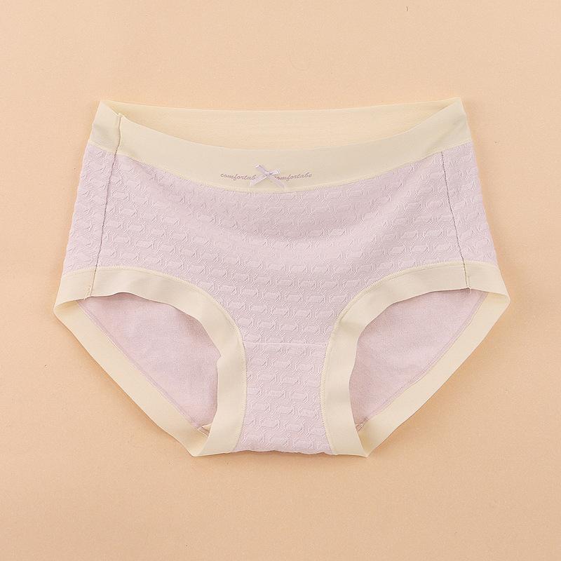 Women's Briefs Cotton 5A Antibacterial Underwear Medium High Waist Sexy Seamless Panties
