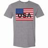 USA Flag Adam Mud Dogs Waterboy Unisex Softstyle T-Shirt