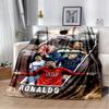 CR7 Goat Ronaldo Football Star Flannel Blanket Soft Warm Throw Blanket for Bedroom Living Room Bed Travel Camping Picnic Gift