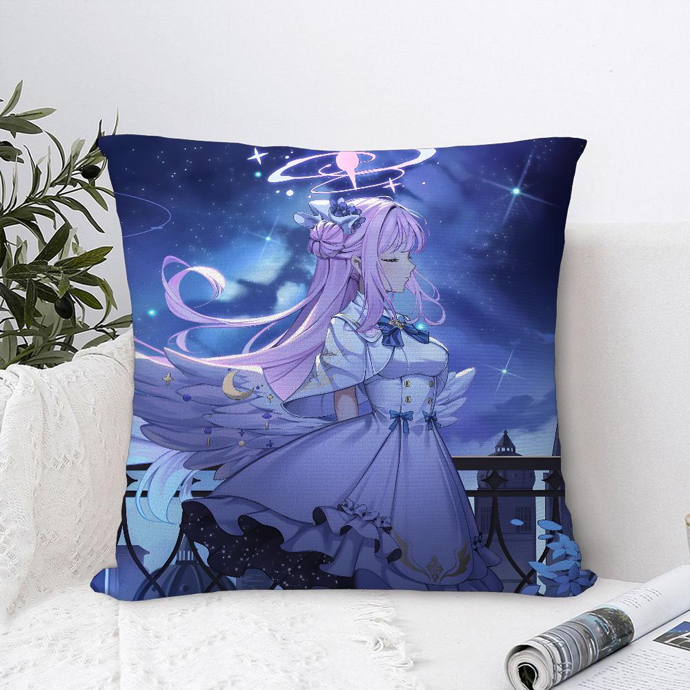 B-Blue Archive Anime Pillow Case Sofa Decorative Home Double-Sided Print Plush Square Throw Pillow Covers Cushion Decor Cover