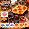 Silicone Halloween Baking Mold Set for Pudding Jelly Chocolate Cookie Candy Making with Five Themed Cavities for Kitchen Use
