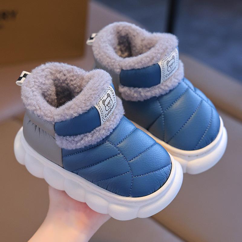 Kinder Winter Enkellaarsjes Gewatteerd PU Bovenwerk Pluche Voering Warm Comfortabel Casual Kinderlaarsjes
