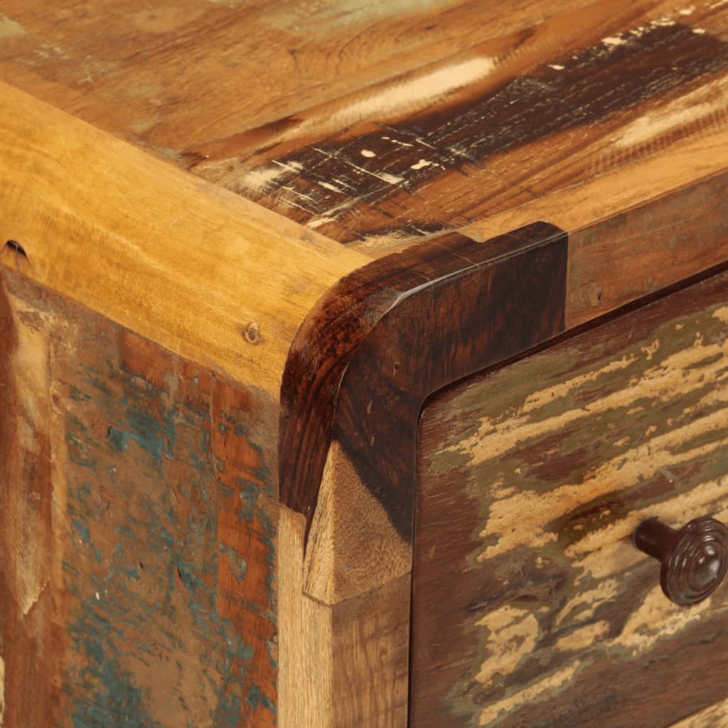 Credenza con 3 Cassetti 55 x 30 x 70 cm Legno Massello di Recupero