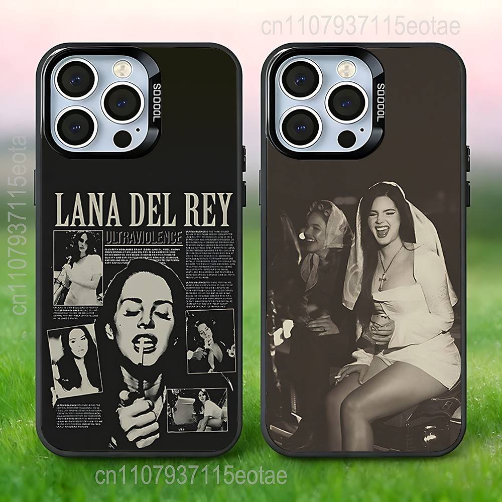 L-Lana Del Rey Sängerin Schwarze Handyhülle Kompatibel mit iPhone 17 16 15 14 13 12 11, Pro, Max, Plus, E, Air, Mini