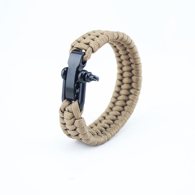 Survival Rope Paracord Armband Outdoor Kamperen Wandelen Stalen Beugel Gesp