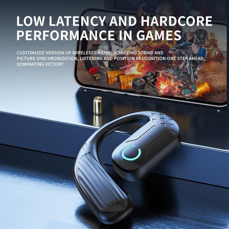 Căști cu rotație de 180° pentru urechea stângă și dreaptă Căști cu cârlig pentru ureche HiFi Music HD Microfon Transmisie cu latență scăzută