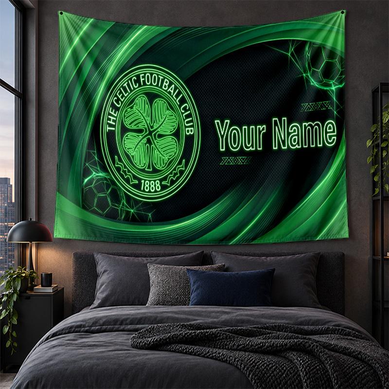 Personalized Tapestry Wall Hanging Celtic FC Pattern Art Background Cloth