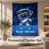 Astro Bot Tapestry, Personalized Custom Text, Wall Hanging Tapestry For Living Room Home Wall Decor